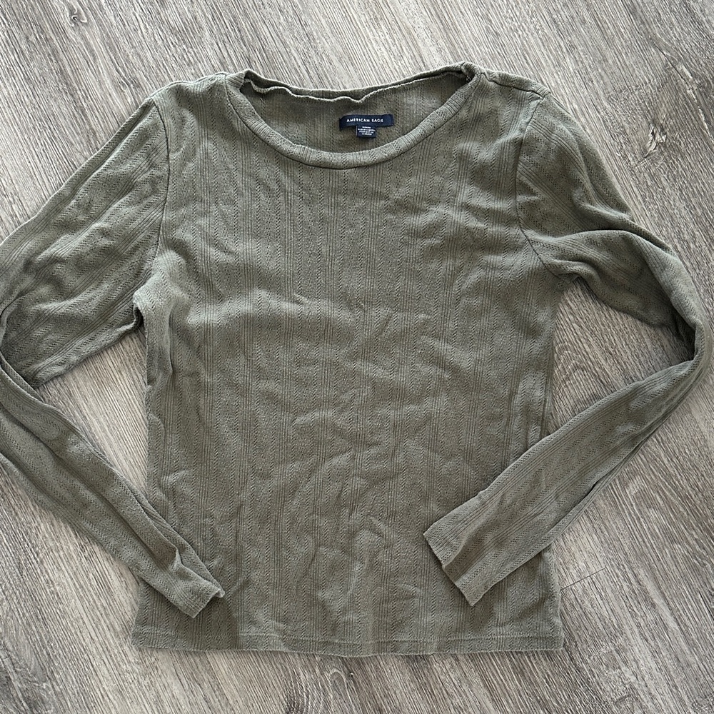 American Eagle Outfitters Sage Long Sleeve Top